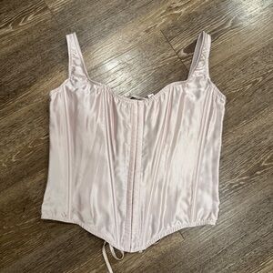 Victoria's Secret Light Pink Satin Corset Top